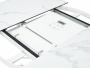 Стол TRENTO 120 HIGH GLOSS STATUARIO Белый мрамор глянцевый, керамика/ белый каркас, ®DISAUR