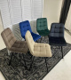 Стул CHILLI SQUARE BLUVEL-78 GREEN, велюр / черный каркас, М-City