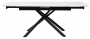 Стол RIVOLI 140 MATT WHITE MARBLE SOLID CERAMIC / BLACK, ®DISAUR
