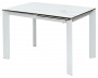 Стол CORNER 120 HIGH GLOSS STATUARIO керамика/ белый каркас, ®DISAUR