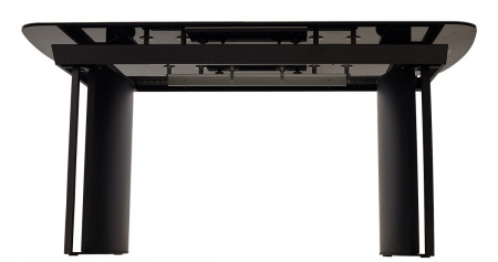 Стол RASMUS 160 KL-80 Серый мрамор, итальянская керамика / черный каркас, ®DISAUR