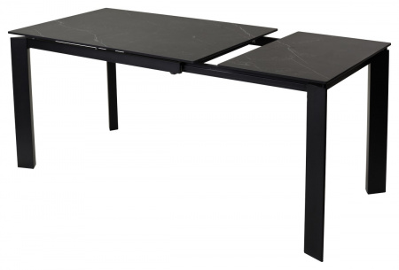 Стол CORNER 120 MATT BLACK MARBLE SOLID CERAMIC / BLACK, ®DISAUR