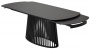 Стол DESIO 180 PURE BLACK SOLID CERAMIC Черный мрамор матовый, керамика/Черный каркас, ®DISAUR