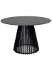 Стол TERNI 120 MATT BLACK MARBLE SOLID CERAMIC Черный мрамор матовый, керамика /Черн.каркас, ®DISAUR