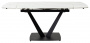 Стол ALATRI 120 MATT WHITE MARBLE SOLID CERAMIC / BLACK, ®DISAUR