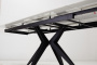 Стол FORIO 160 MATT WHITE MARBLE SOLID CERAMIC / BLACK, ®DISAUR