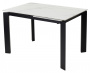 Стол CORNER 120 GLOSS STATUARIO WHITE SOLID CERAMIC / BLACK, ®DISAUR