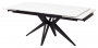 Стол FORIO 160 MATT WHITE MARBLE SOLID CERAMIC / BLACK, ®DISAUR