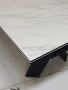 Стол ORISTANO 200 MARBLES KL-99 Белый мрамор матовый, итальянская керамика/ черный каркас, ®DISAUR