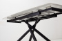 Стол RIVOLI 140 MATT WHITE MARBLE SOLID CERAMIC / BLACK, ®DISAUR