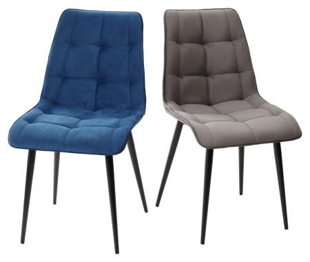 Стул CHIC-Q синий #29, велюр / черный каркас 4 шт/ 1 к, М-City