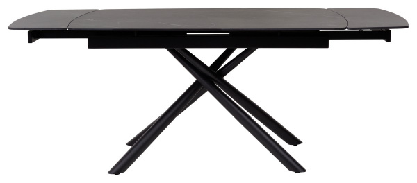Стол RIVOLI 140 MATT BLACK MARBLE SOLID CERAMIC / BLACK, ®DISAUR
