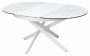 Стол TRENTO 120 HIGH GLOSS STATUARIO Белый мрамор глянцевый, керамика/ белый каркас, ®DISAUR