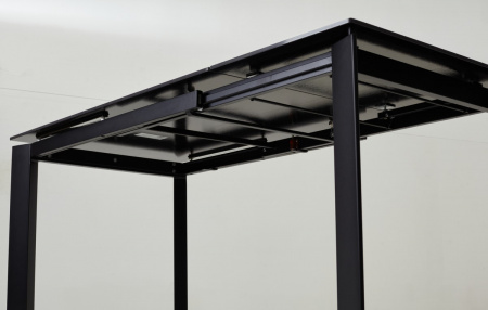 Стол CORNER 120 MATT BLACK MARBLE SOLID CERAMIC / BLACK, ®DISAUR