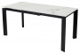 Стол CORNER 120 GLOSS STATUARIO WHITE SOLID CERAMIC / BLACK, ®DISAUR