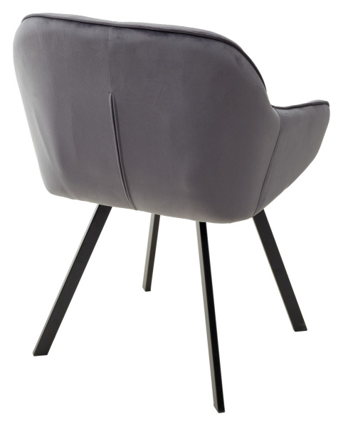 Стул GALE 360 град. поворот. BLUVEL-14 GREY, велюр/ черный каркас, М-City