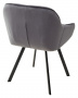 Стул GALE 360 град. поворот. BLUVEL-14 GREY, велюр/ черный каркас, М-City
