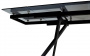 Стол ADRIA 160 SMOKED BLACK GLASS Дымчато-черное стелко/ черный каркас, ®DISAUR