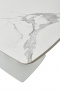 Стол ALATRI 120 GLOSS STATUARIO WHITE SOLID CERAMIC / WHITE, ®DISAUR