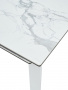 Стол CORNER 120 HIGH GLOSS STATUARIO керамика/ белый каркас, ®DISAUR
