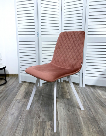 Стул DAIQUIRI BLUVEL-52 PINK / белый каркас, велюр М-City