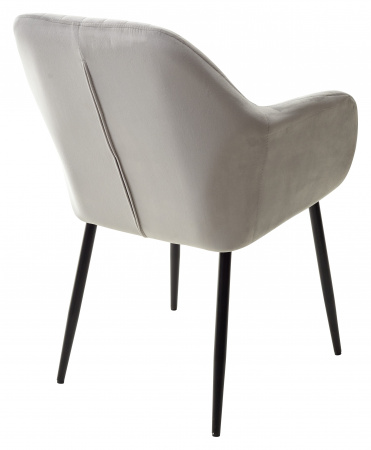 Стул ALABAMA BLUVEL-03 LIGHT GREY, велюр / черный каркас М-City