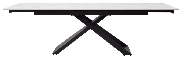 Стол LIVORNO 180 MATT WHITE MARBLE SOLID CERAMIC / BLACK, ®DISAUR