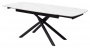 Стол RIVOLI 140 MATT WHITE MARBLE SOLID CERAMIC / BLACK, ®DISAUR